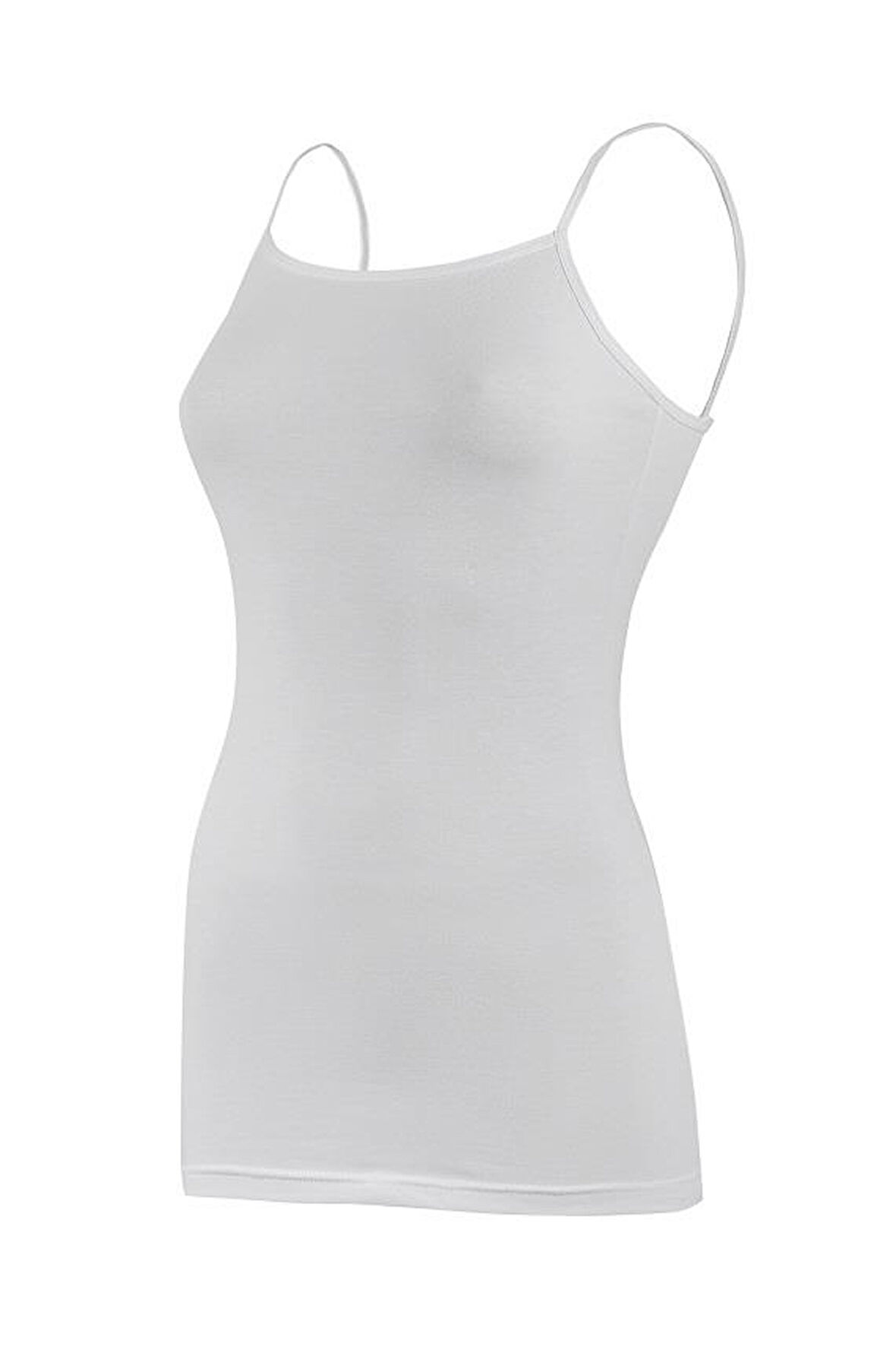 3 Adet Yıldız Kadın Likralı İp Askılı Atlet Beyaz 2230