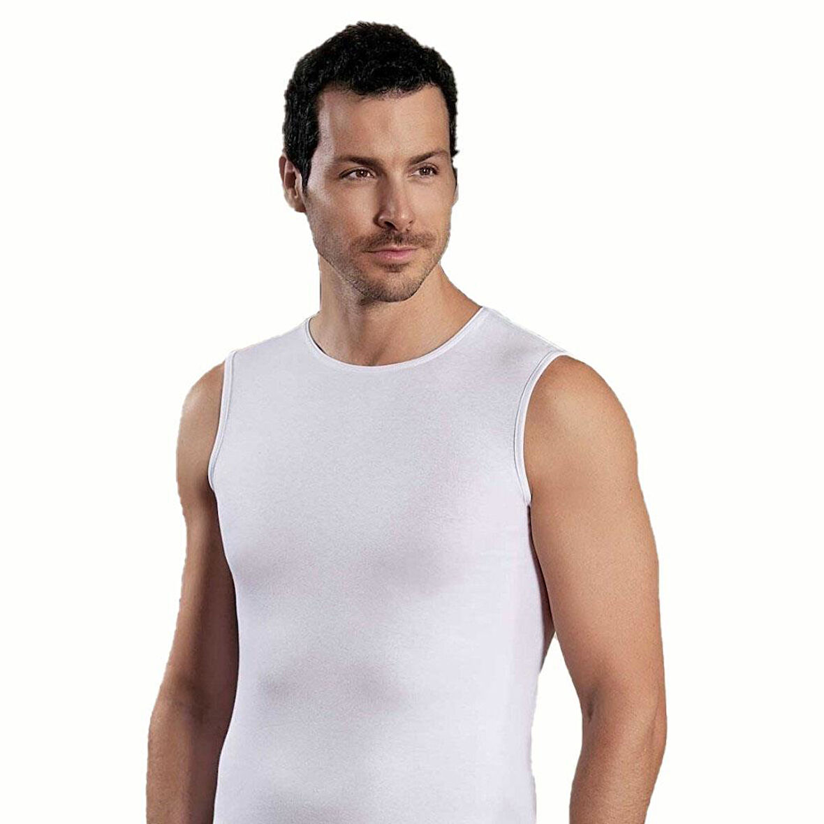 6 Adet Erkek Şahinler Likralı Sıfır Kol Süprem Fanila Atlet E076