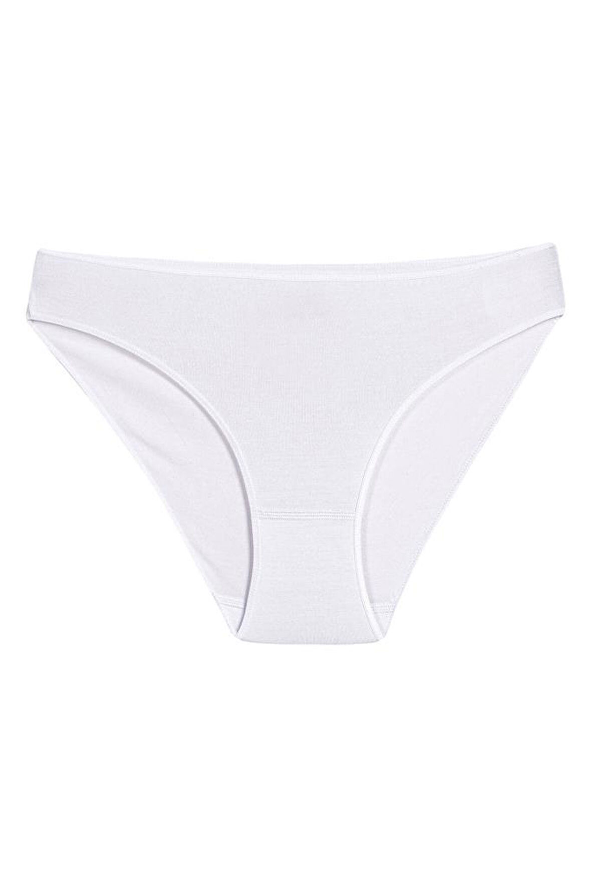 6 Adet Yıldız Bayan Bambu İz Yapmaz Bikini Külot Beyaz 3960