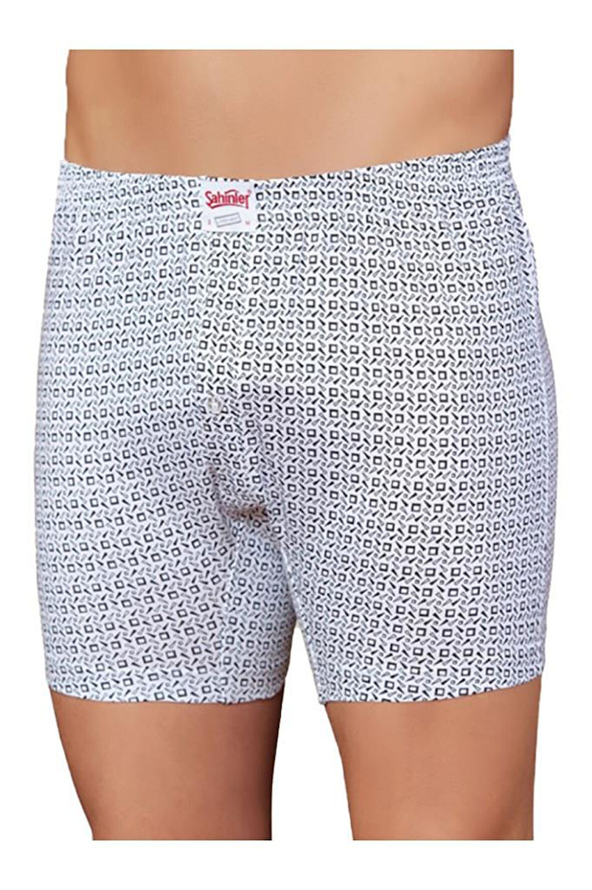 6 Adet Şahinler Erkek Penye Short Boxer Düz Renk ve Desenli E010