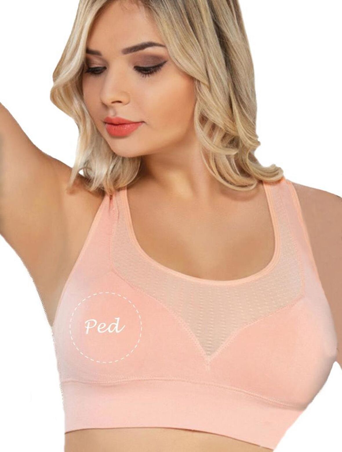 Emay 4027 Kadın Seamless Pedli Toparlayıcı Sporcu Büstiyer Sütyen