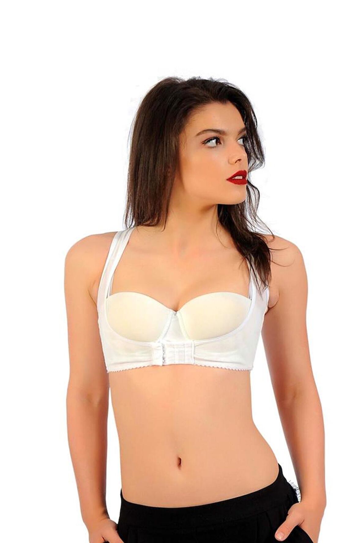 Sistina Kadın Beyaz Sırt Toparlayıcı Göğüs Dikleştirici Korse 795