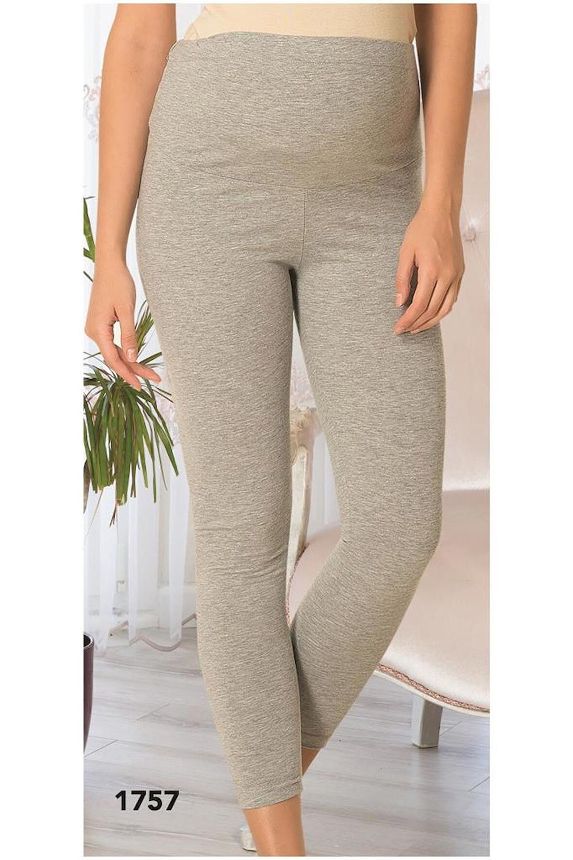 Mecit 1757 Kadın Pamuklu Likralı Hamile Tayt