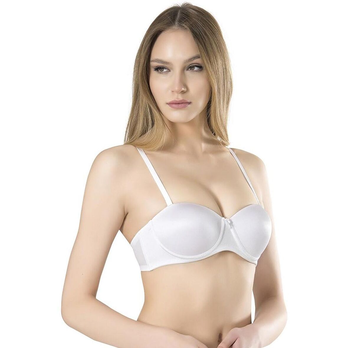 Fabony Kadın Basic Dolu Cup Dolgulu Destekli Straplez Sütyen 3010