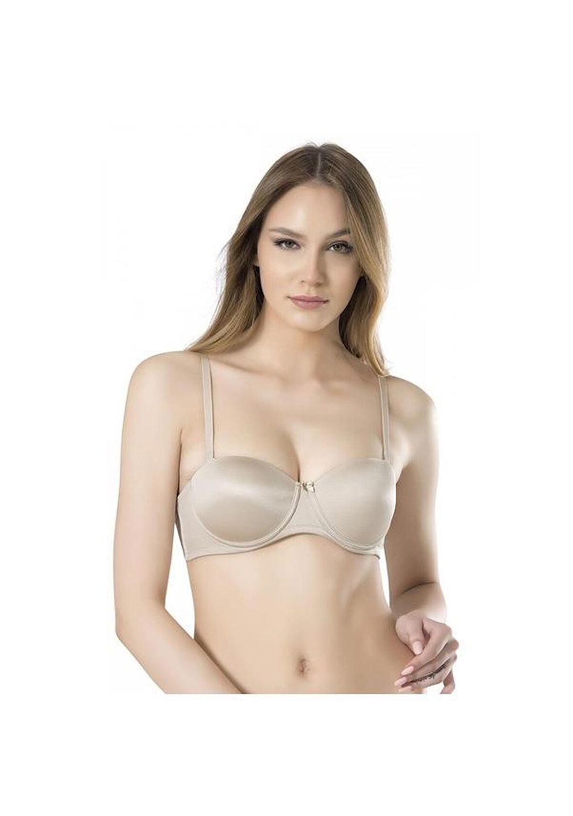 Fabony Kadın Basic Dolu Cup Dolgulu Destekli Straplez Sütyen 3010