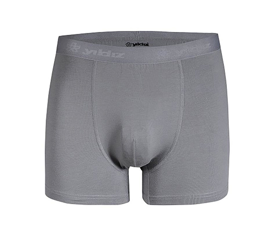 3 Adet Yıldız Erkek Modal Likralı Boxer Short Gri 41