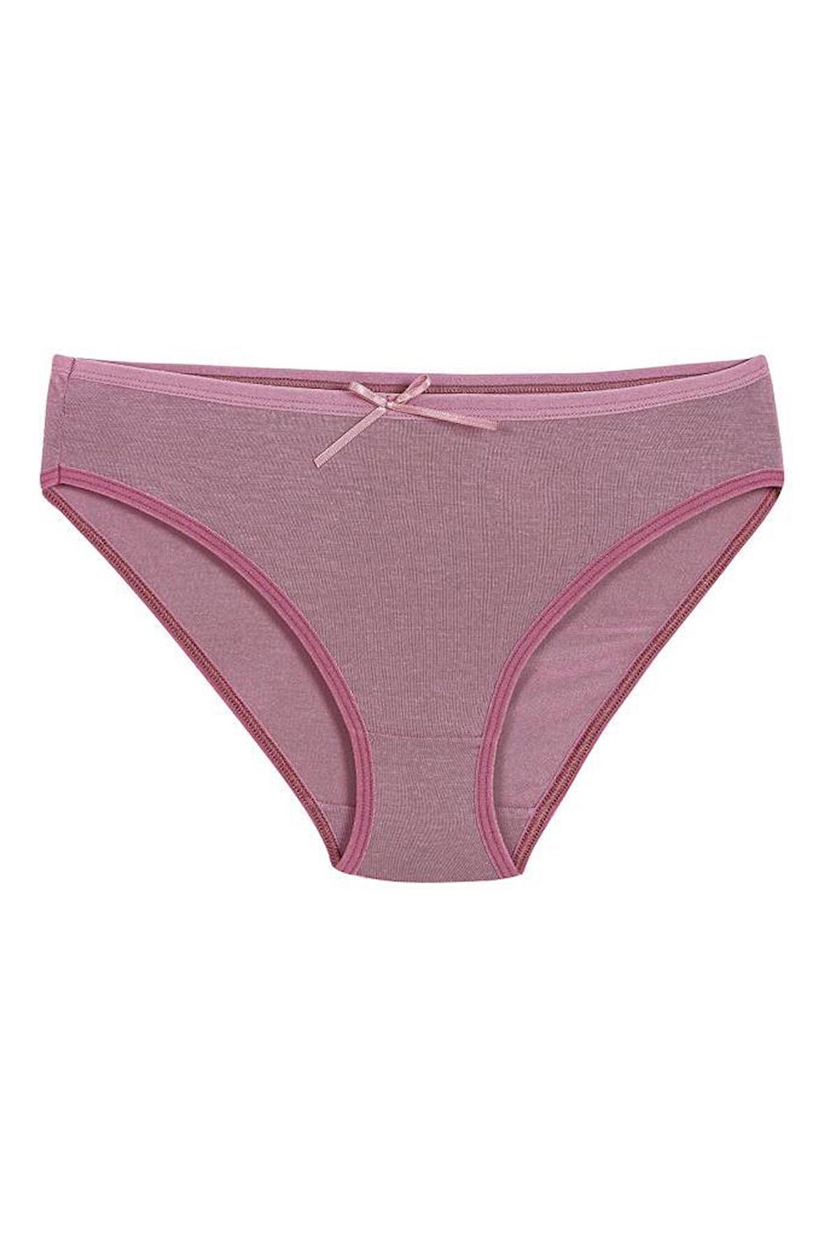 12 Adet Yıldız Bayan Bambu Bikini Külot Gül Kurusu 3909