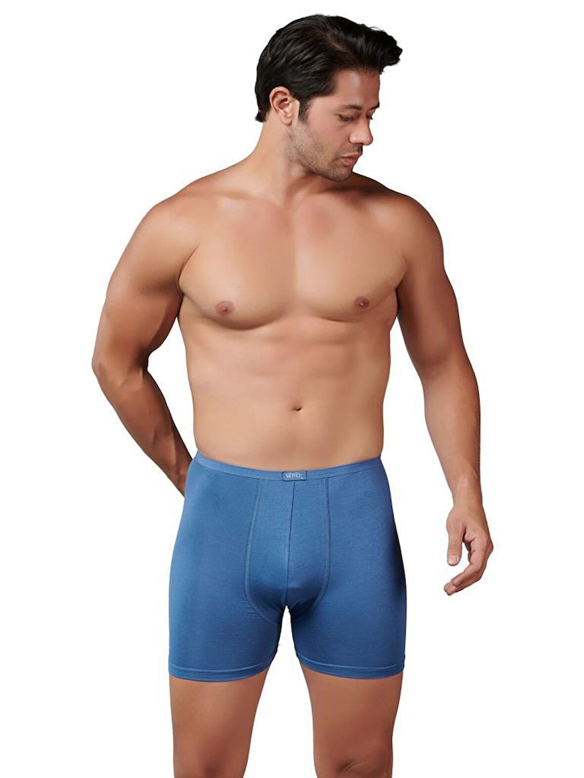 Gümüş Erkek Bambu İnce Bel Elastan Boxer 8007
