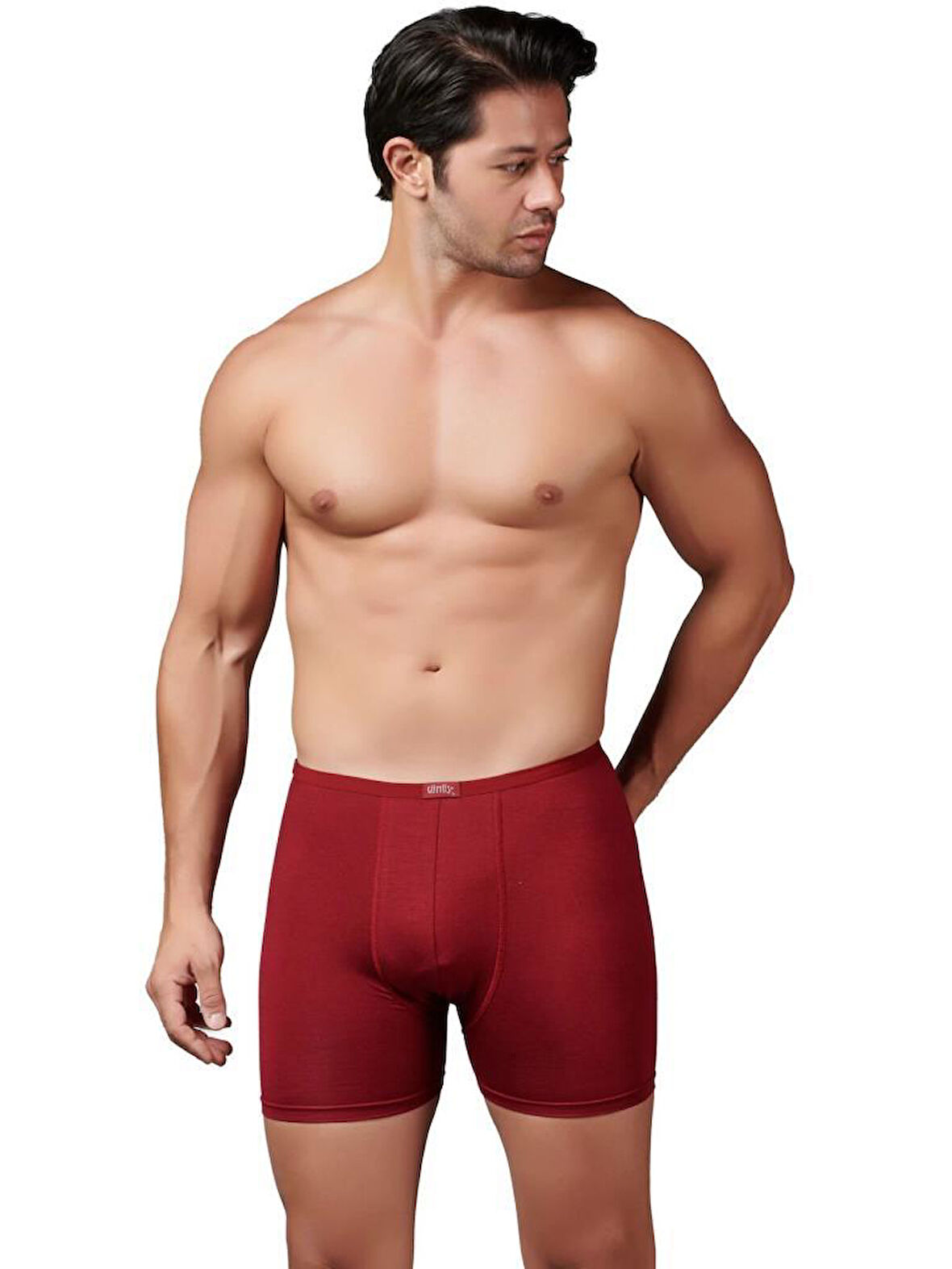6 Adet Gümüş Erkek Bambu İnce Bel Elastan Boxer 8007