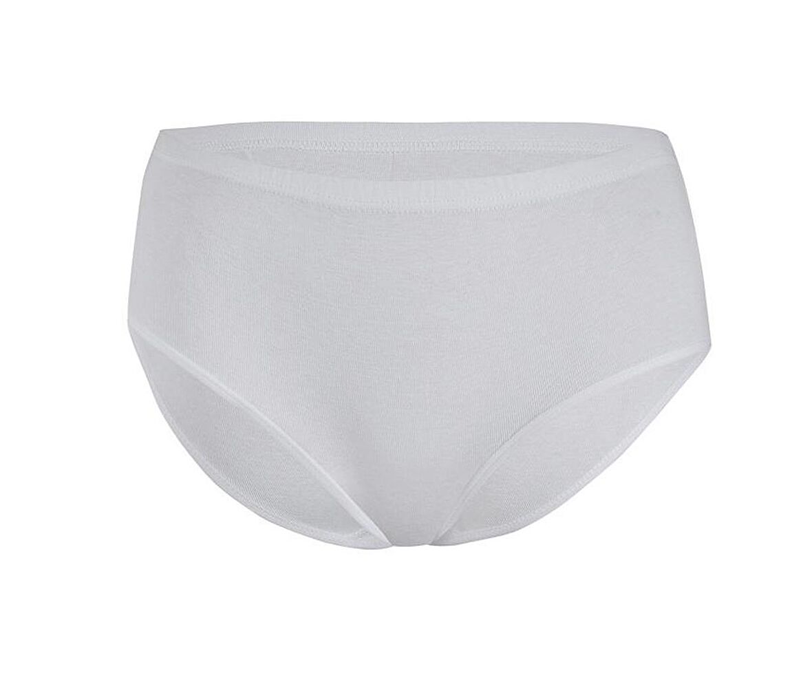 12 Adet Yıldız Kadın Ribana Yüksek Bel Külot Beyaz 3580