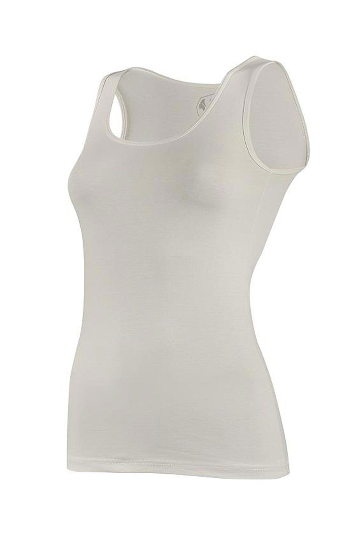 6 Adet Yıldız Kadın Likralı Geniş Askılı Atlet Ekru 2178