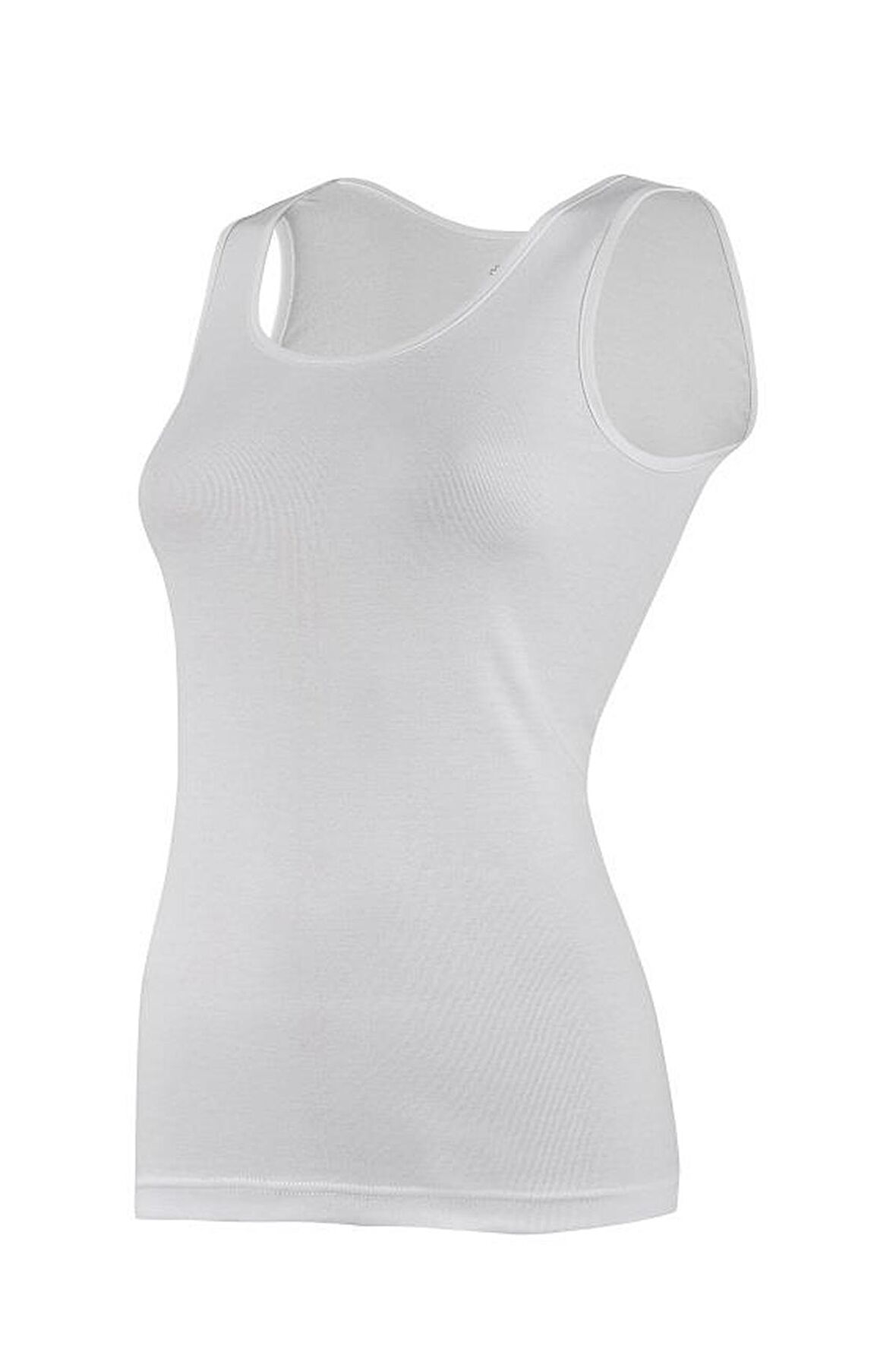 6 Adet Yıldız Kadın Ribana Biyeli Geniş Askılı Atlet Beyaz 2028