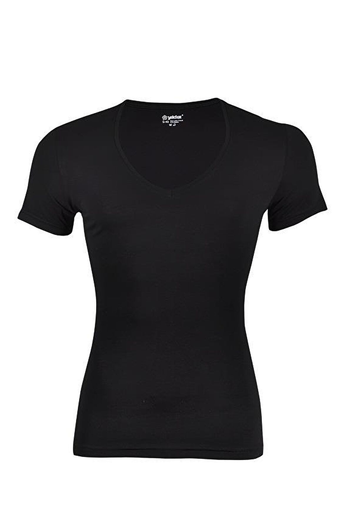 6 Adet Yıldız Erkek Likralı Derin V Yaka T-Shirt Fanila Siyah 356