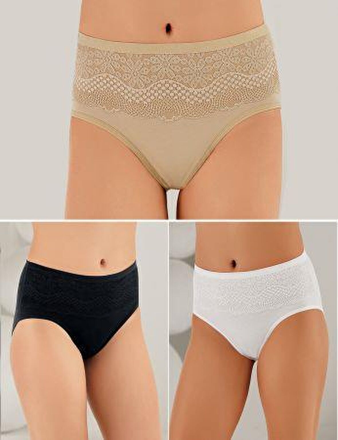 6 lı Paket Şahinler Kadın Dantelli Likralı Bato Külot Slip B3092