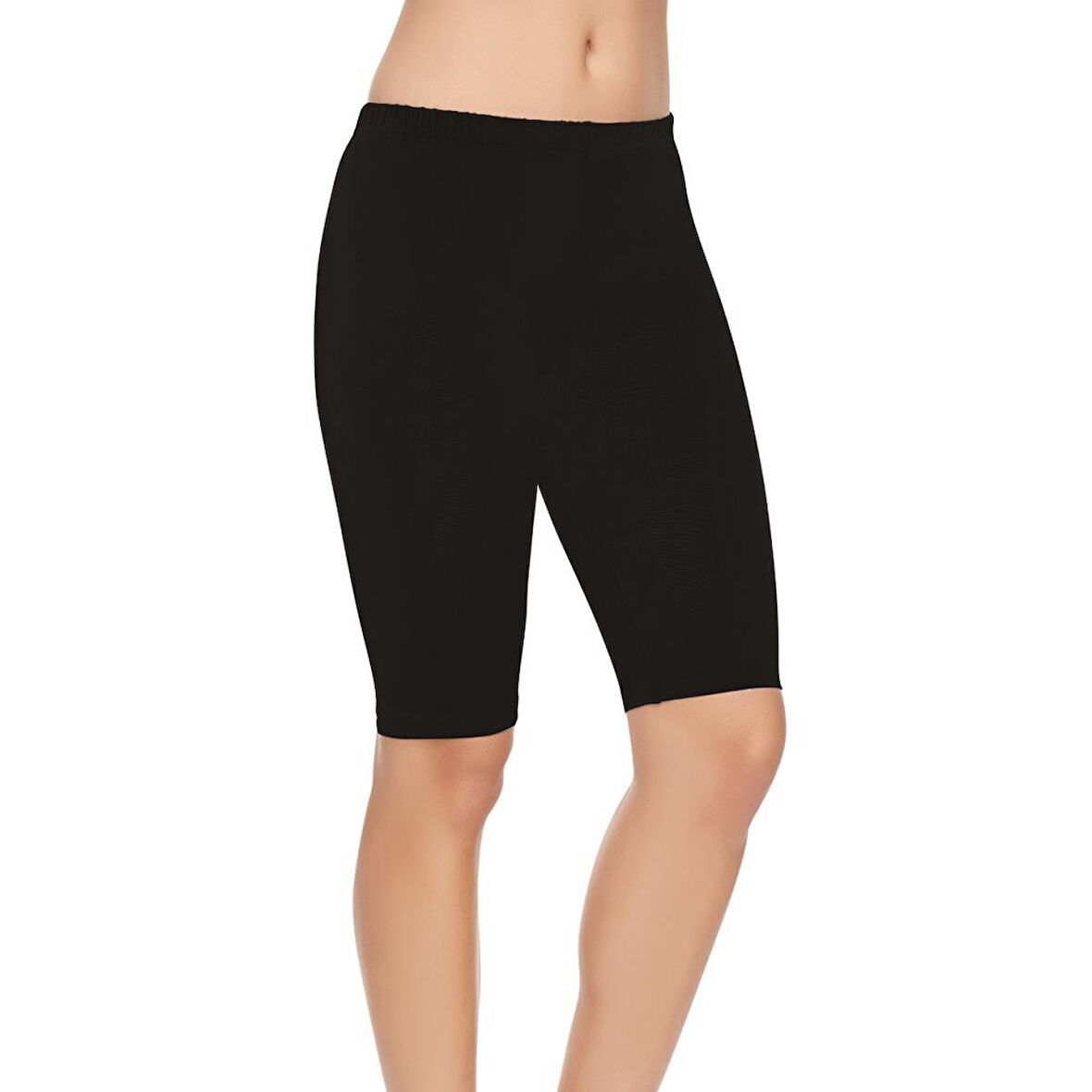 6 Adet Tutku Kadın Diz Üstü Penye Tayt Pamuklu Rahat Tayt