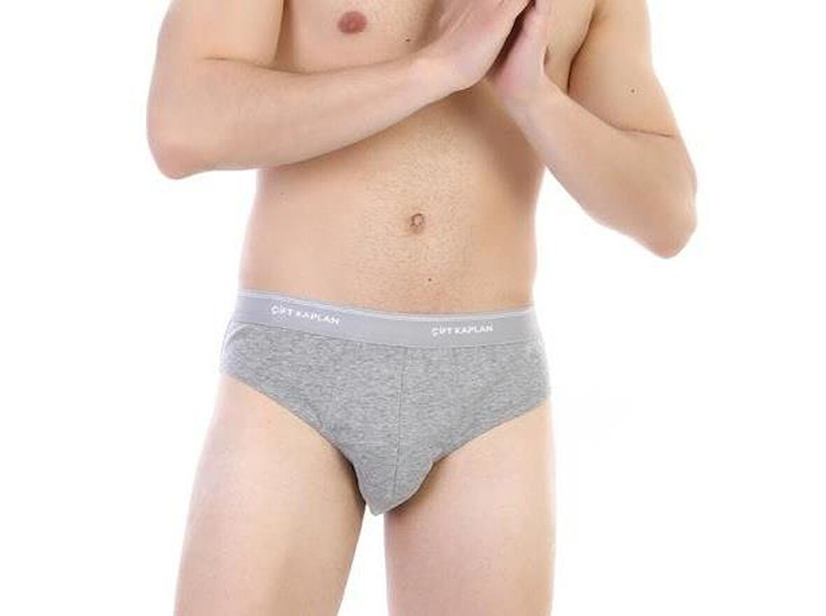 6 Adet Çift Kaplan Erkek Ribana Slip Külot 870