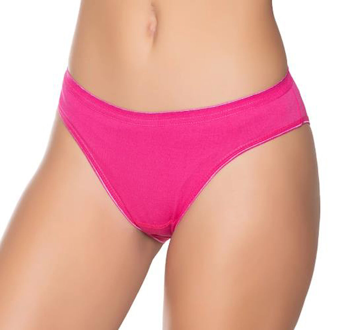 12 Adet Sedef Yıldızı Likralı Kadın Düz Bikini Külot 1065