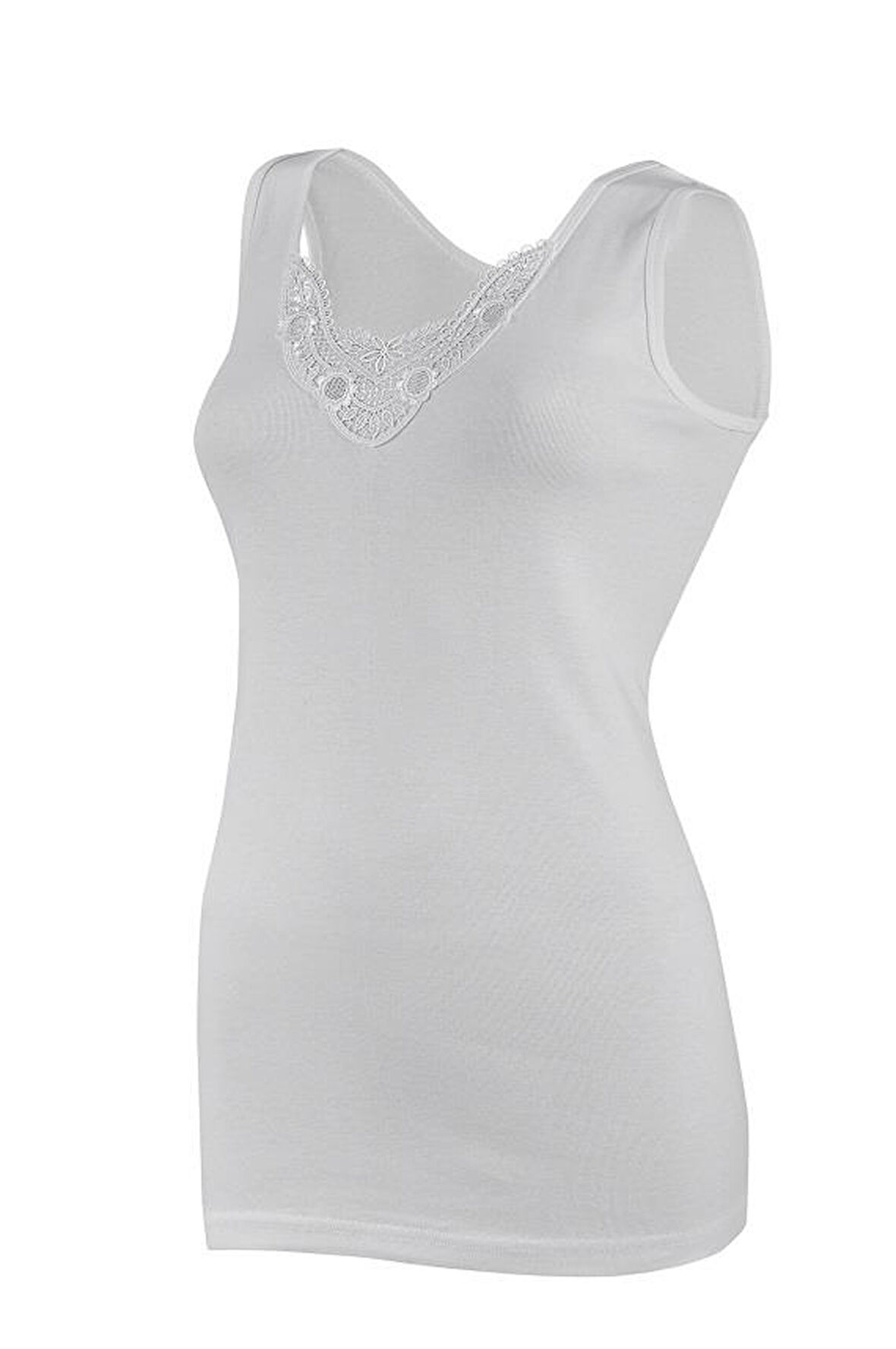 3 Adet Yıldız Kadın Ribana Güpürlü Geniş Askılı Atlet 2027