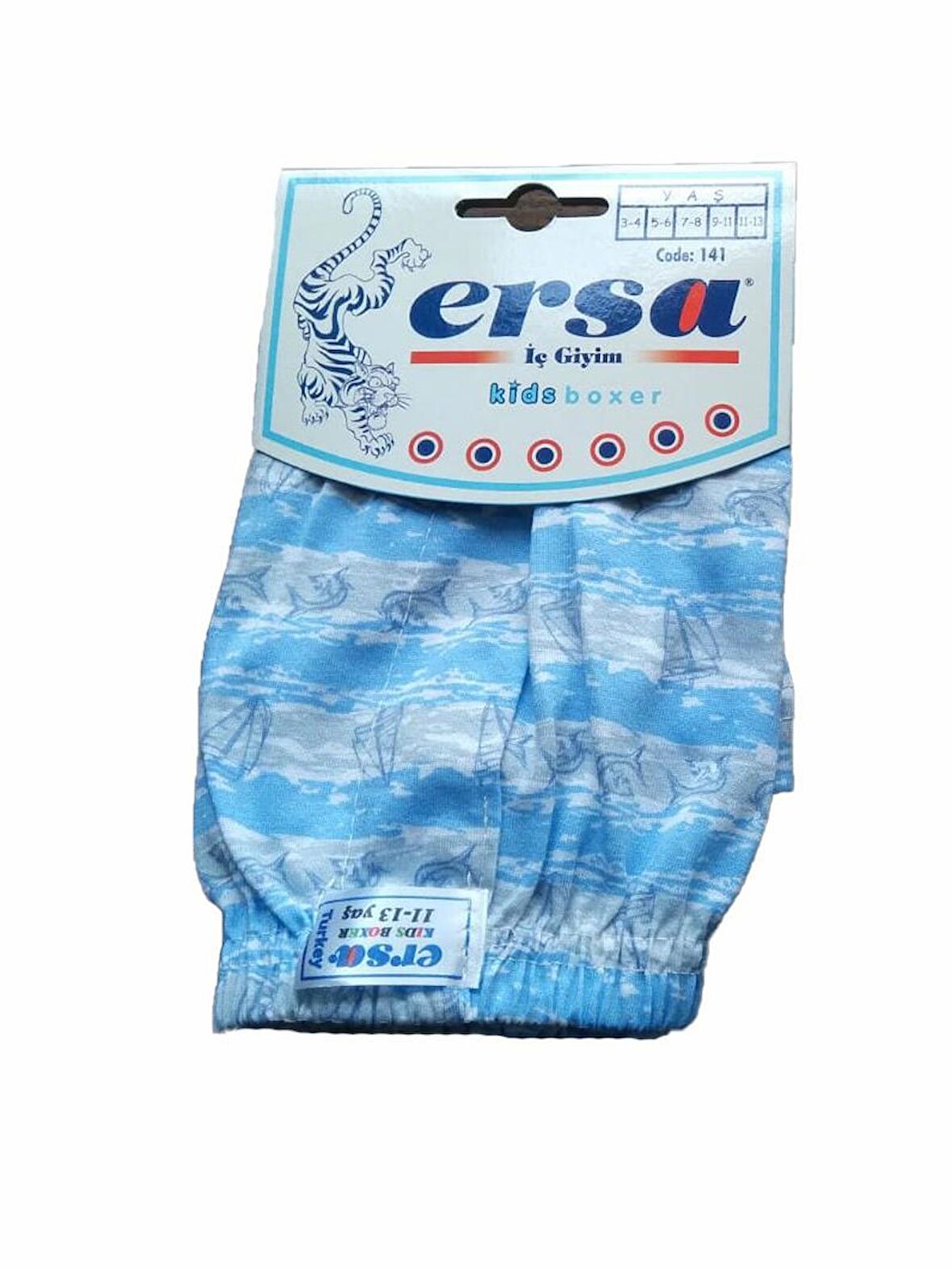 3 lü Paket Ersa Desenli Erkek Çocuk Boxer