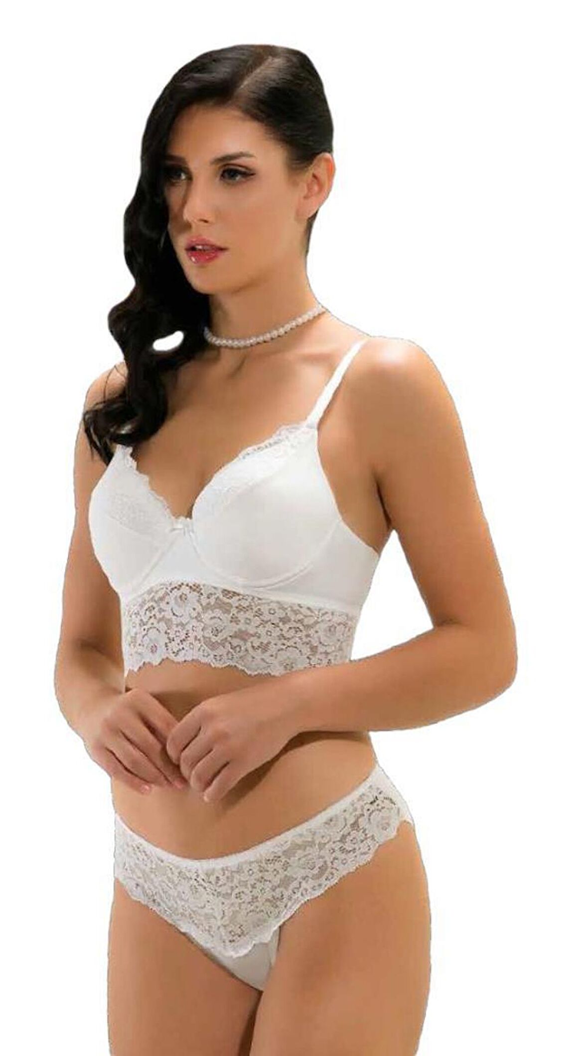 Şahinler 12100 Kadın Dantelli Desteksiz Sütyen Külot Takım 