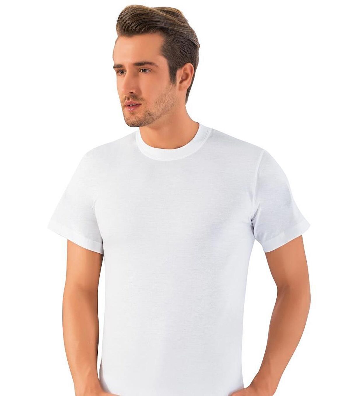 6 Adet Lüx Drm Erkek Penye Kısa Kollu Sıfır Yaka Fanila Atlet 179