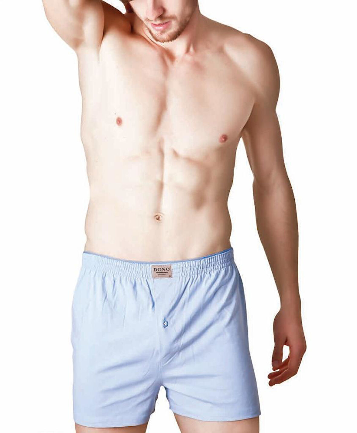 3 Adet Dono Erkek Büyük Beden Düz Renk Pamuklu Penye Boxer 1111