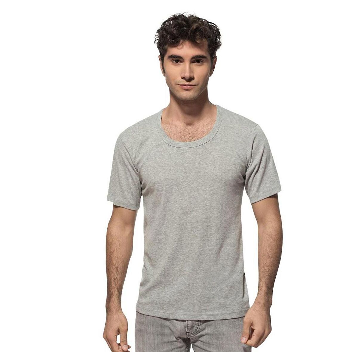 6 lı Paket Özkan Erkek Ribana Kısa Kol Bisiklet Yaka Atlet 0115