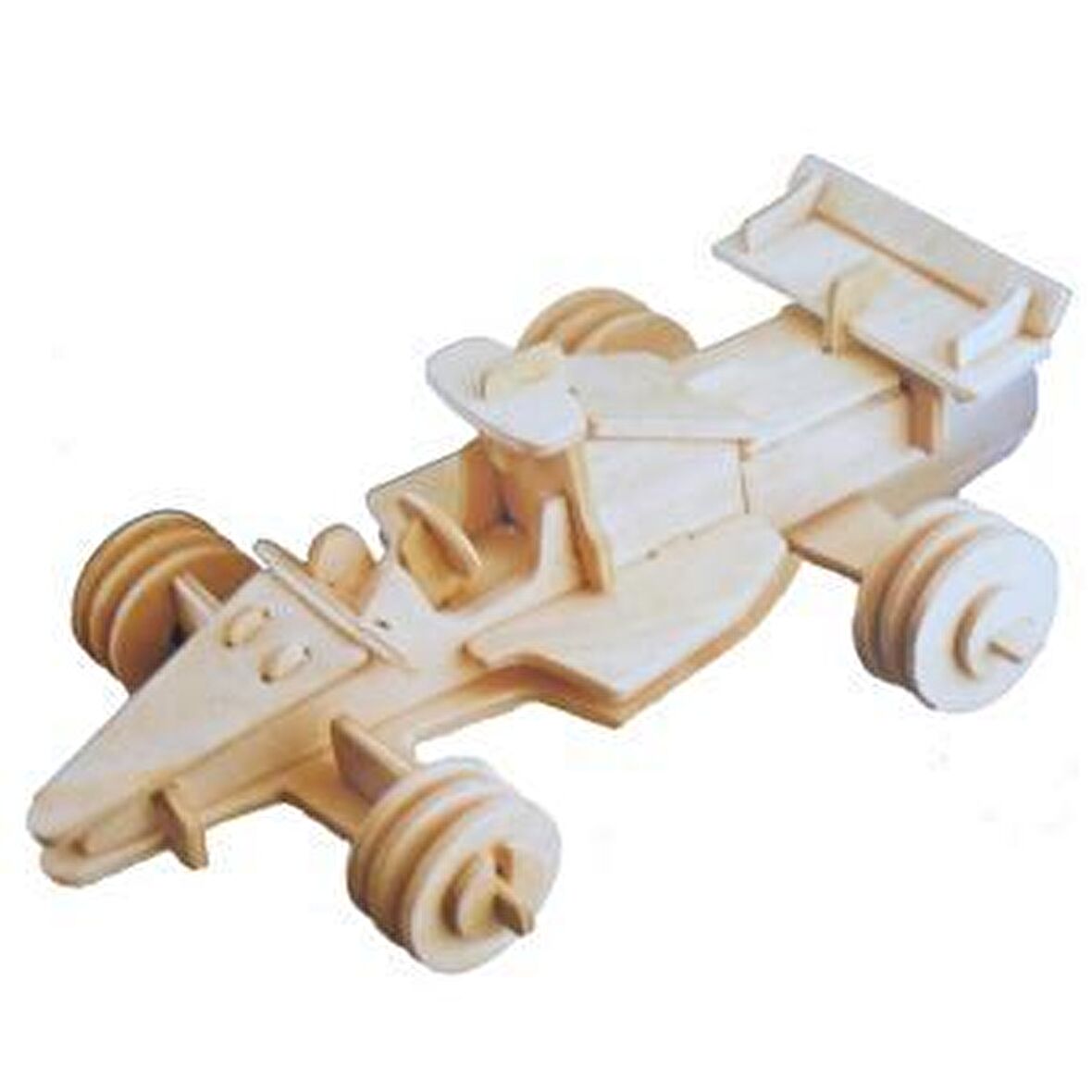 3D Ahşap Puzzle Yapboz Maket Araba F1 Boyanabilir G-P081 52 Parça