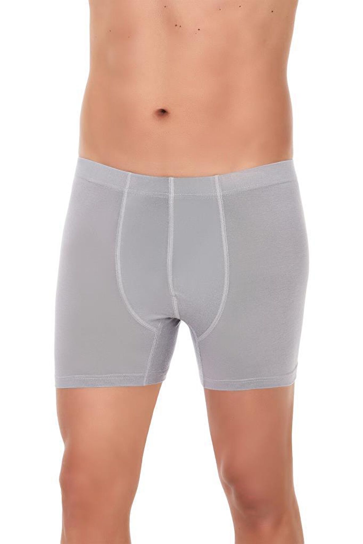 6 Adet Yıldız Erkek Bambu Boxer Short Gri 322