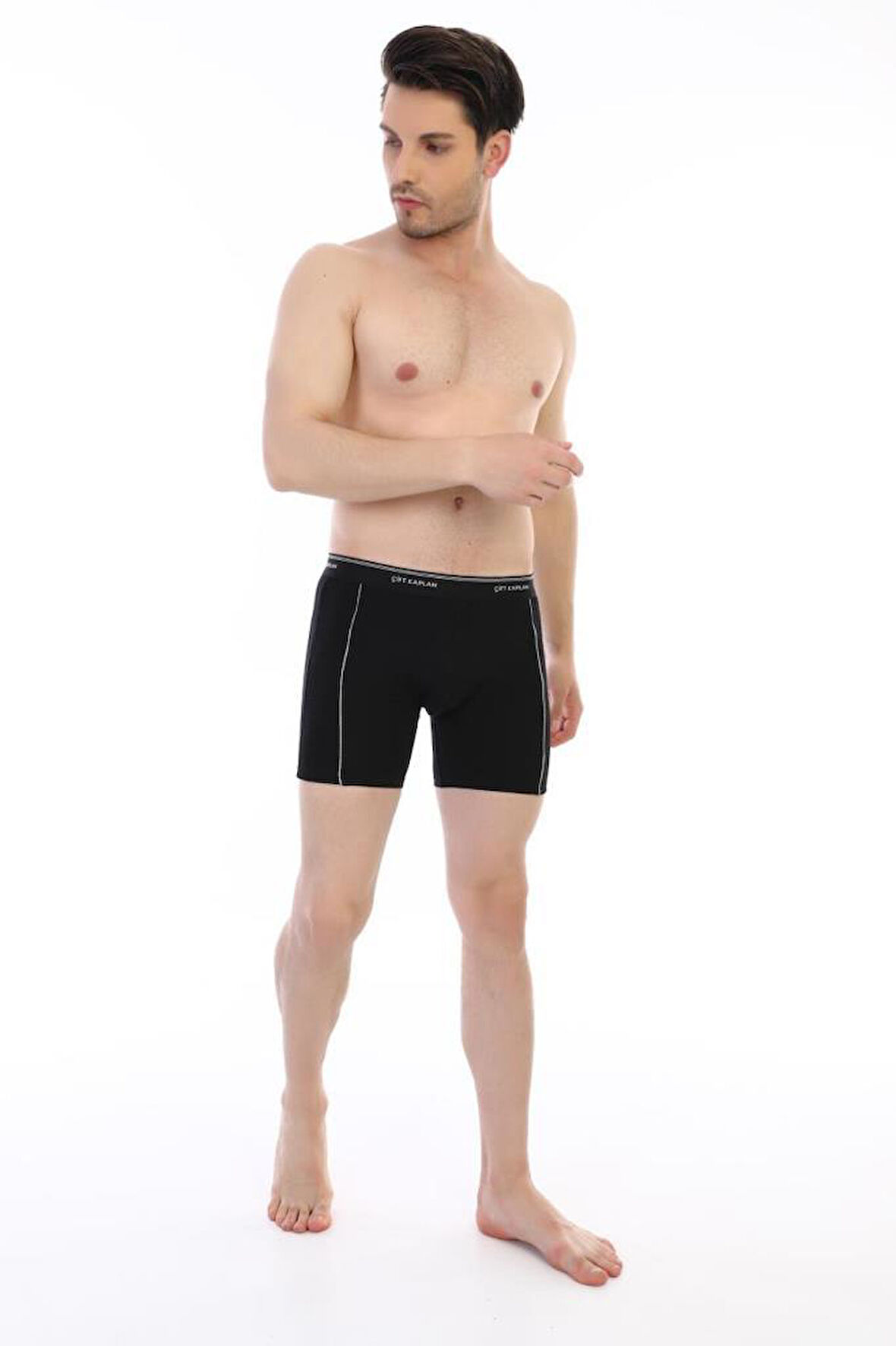 3 Adet Çift Kaplan Erkek Elastanlı Biyeli Boxer 855