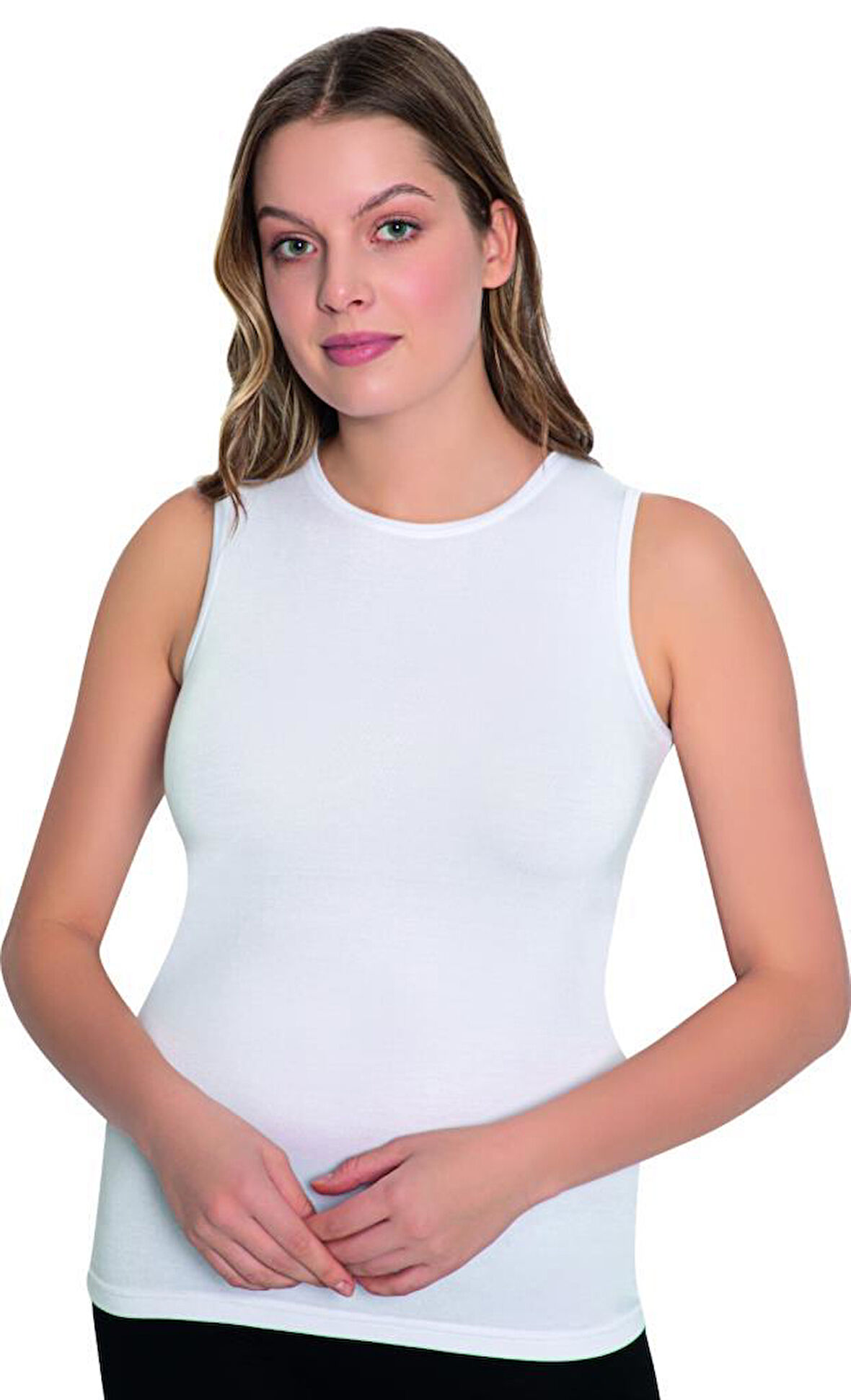 3 Adet Lüx Drm Kadın Bambu Kolsuz Body Fanila Atlet 3740