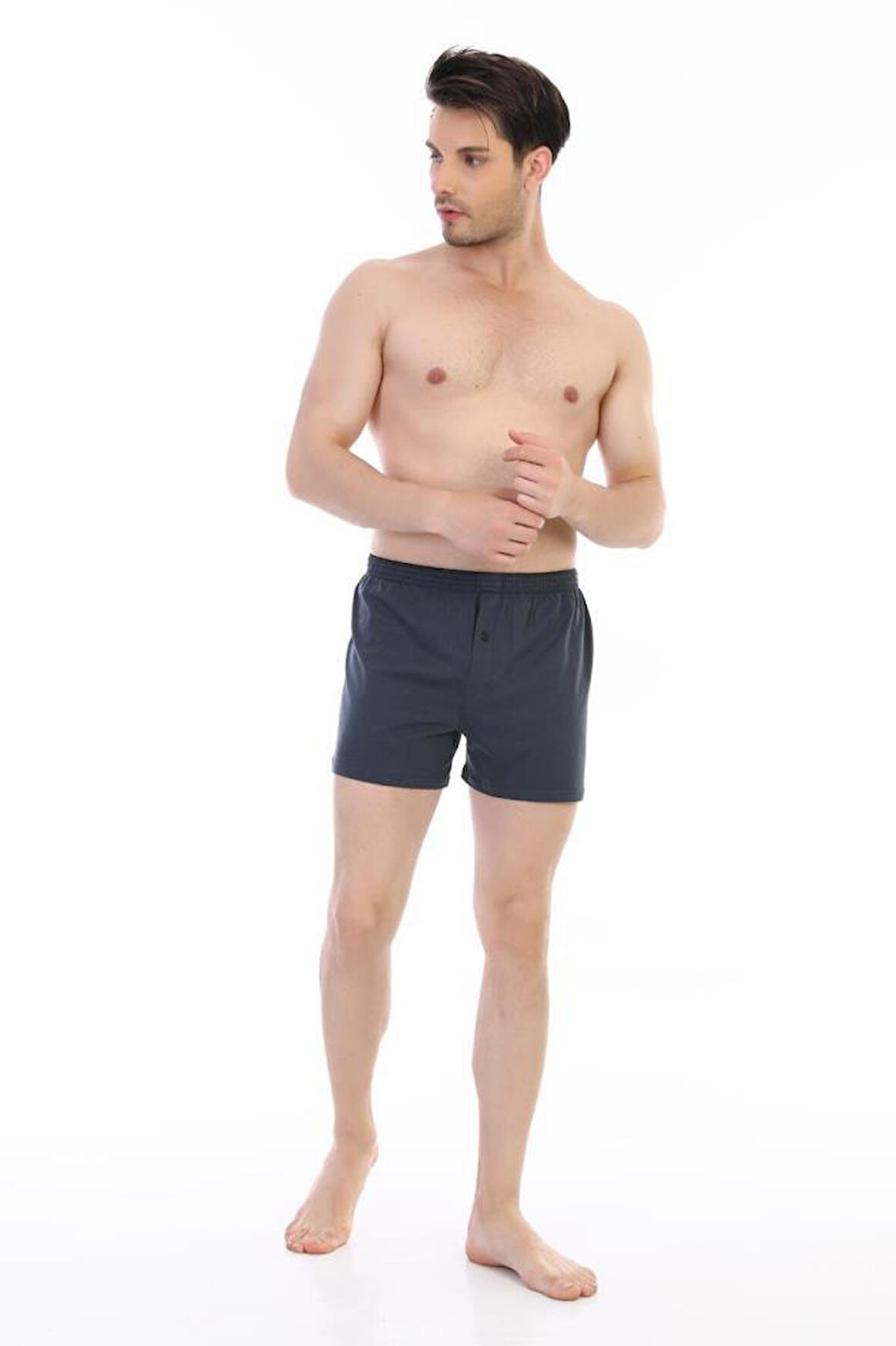 Çift Kaplan Erkek Pamuklu Penye Boxer 805