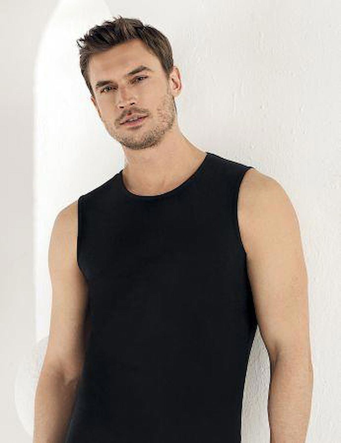 Şahinler ME077 Erkek Sıfır Kollu Likralı Süprem Atlet Renkli