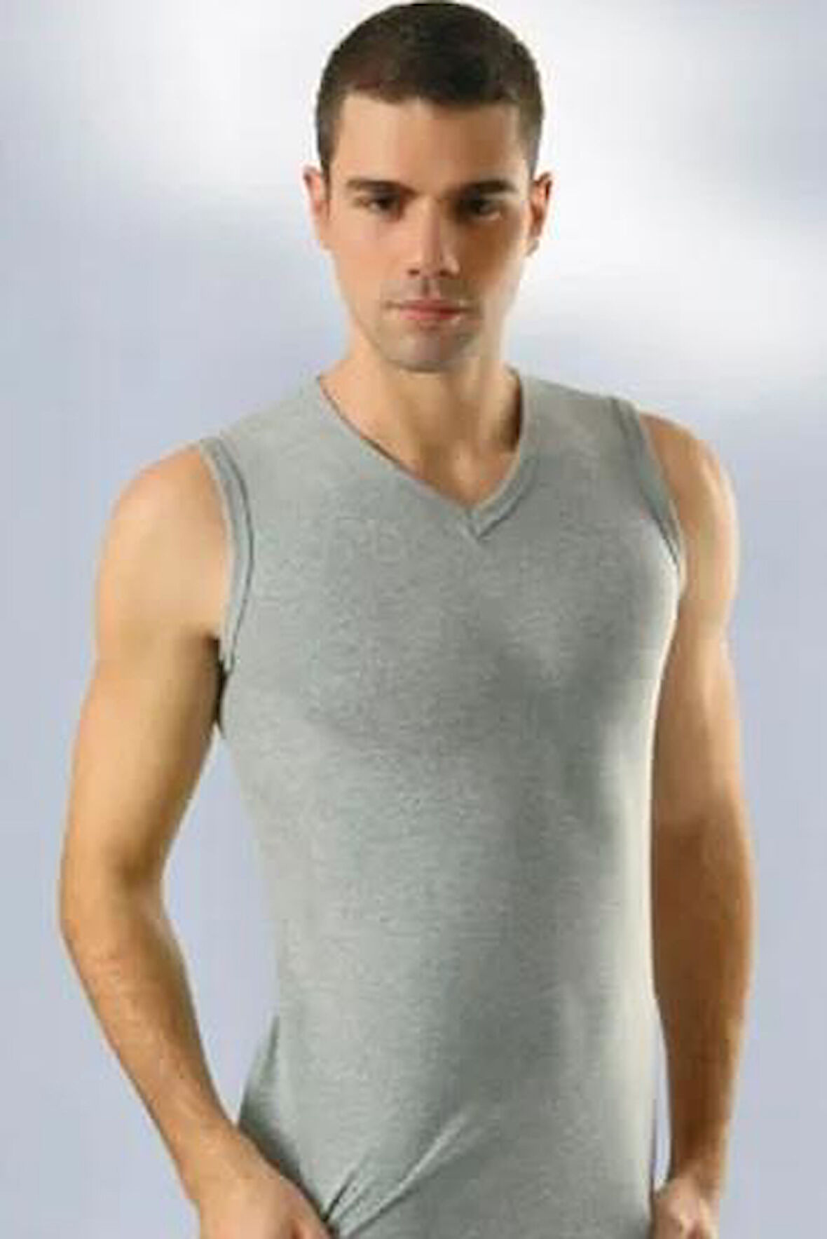 6 Adet Anıt Erkek Ribana V Yaka Sıfır Kol Fanila Atlet 1110