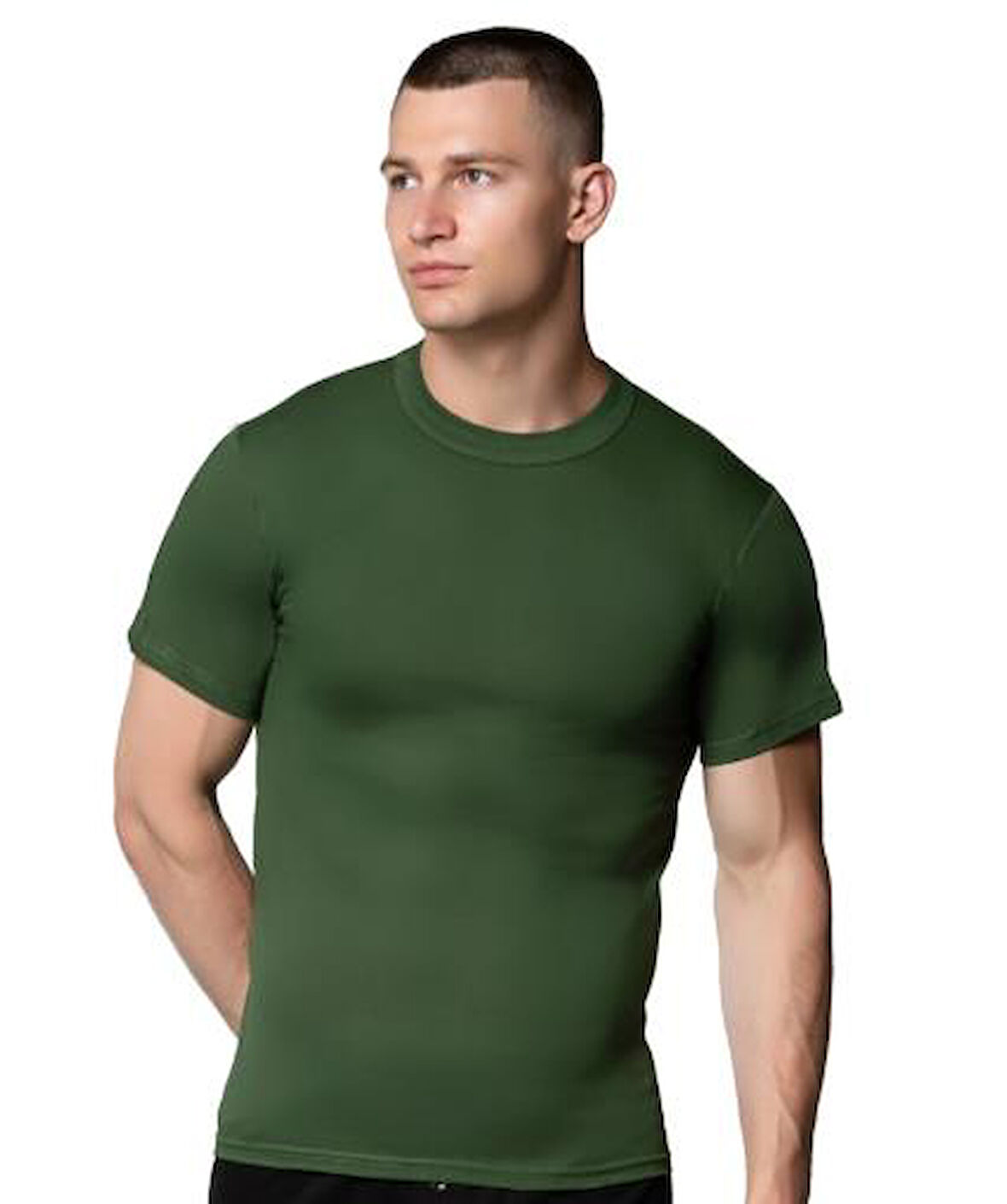 12 li Paket Cihan Yıldız Erkek Renkli Kısa Kol Sıfır Yaka Atlet 2005