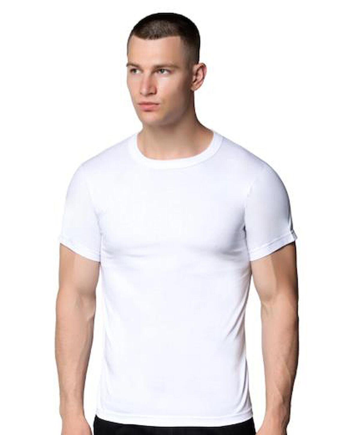 12 li Paket Cihan Yıldız Erkek Penye Sıfır Yaka Atlet Beyaz 2004