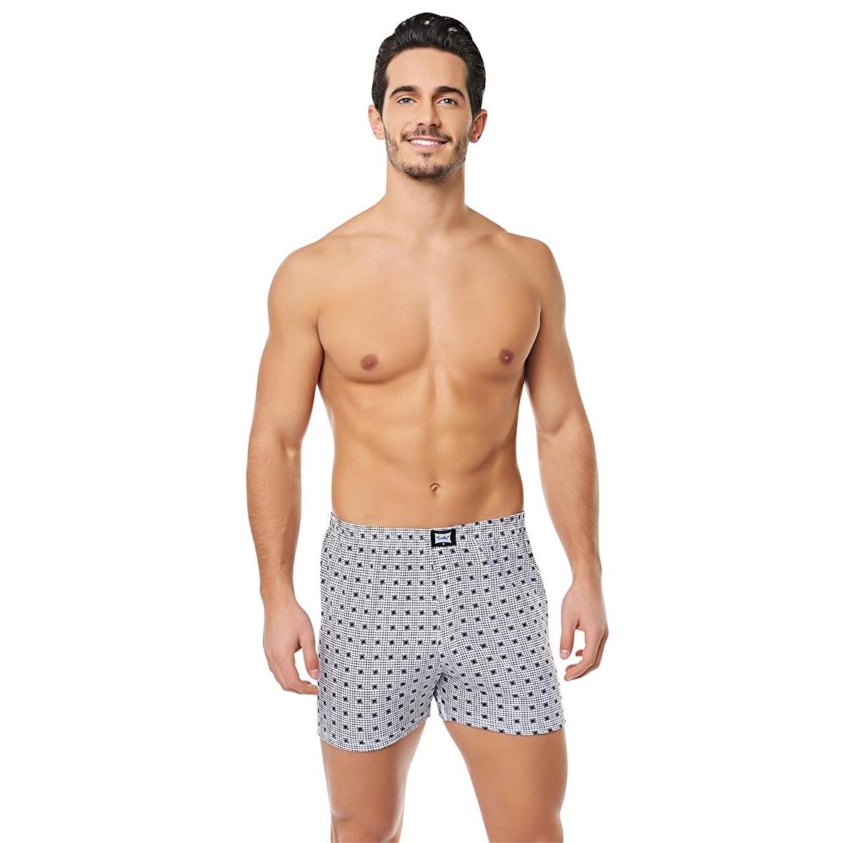 3 lü Paket Tutku Erkek Penye Boxer Desenli Boxer Pamuklu Ürün