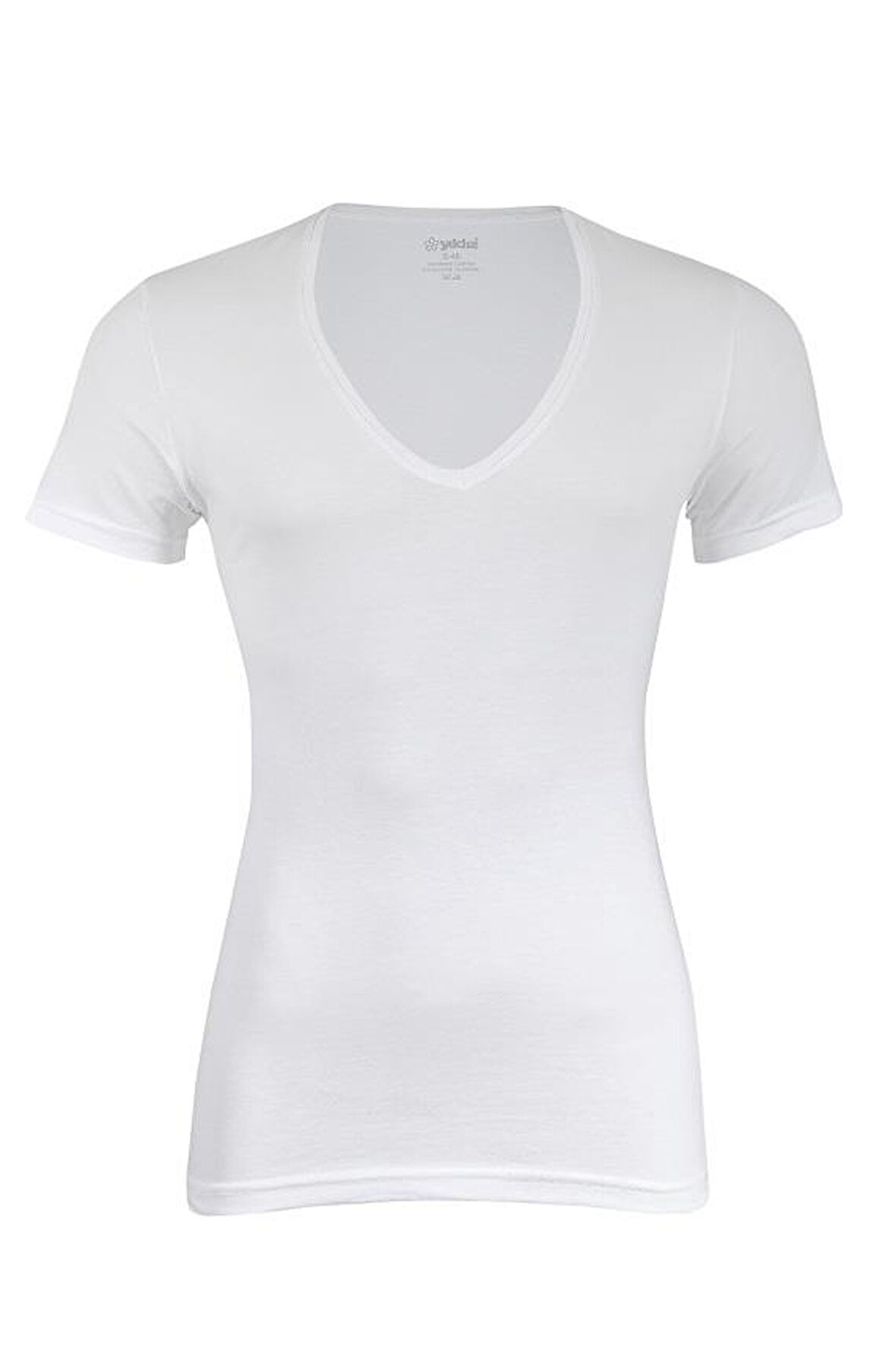 3 Adet Yıldız Erkek Likralı Derin V Yaka T-Shirt Fanila Beyaz 355