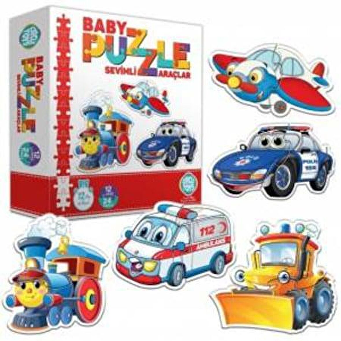 Circle Toys Taşıtlar 24 Parça Çocuk Puzzle