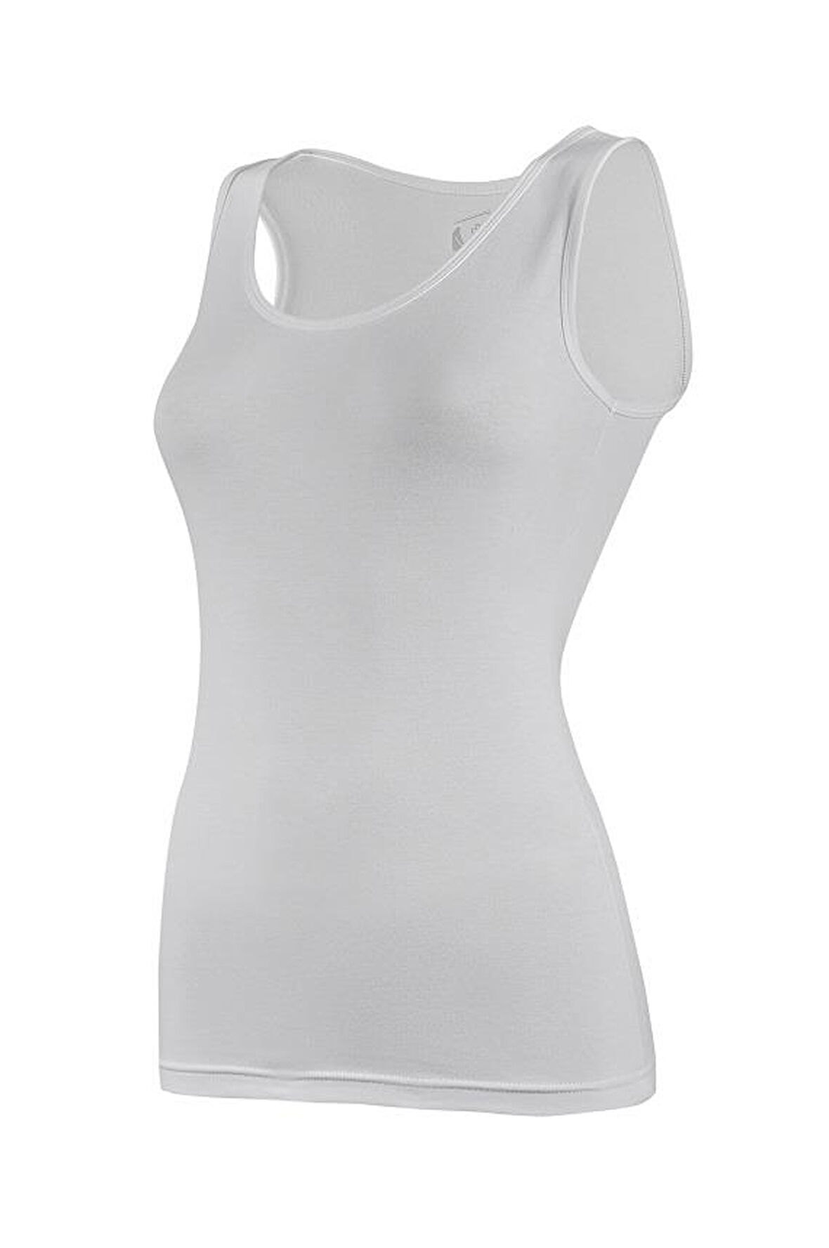 3 Adet Yıldız Kadın Likralı Geniş Askılı Atlet Beyaz 2175