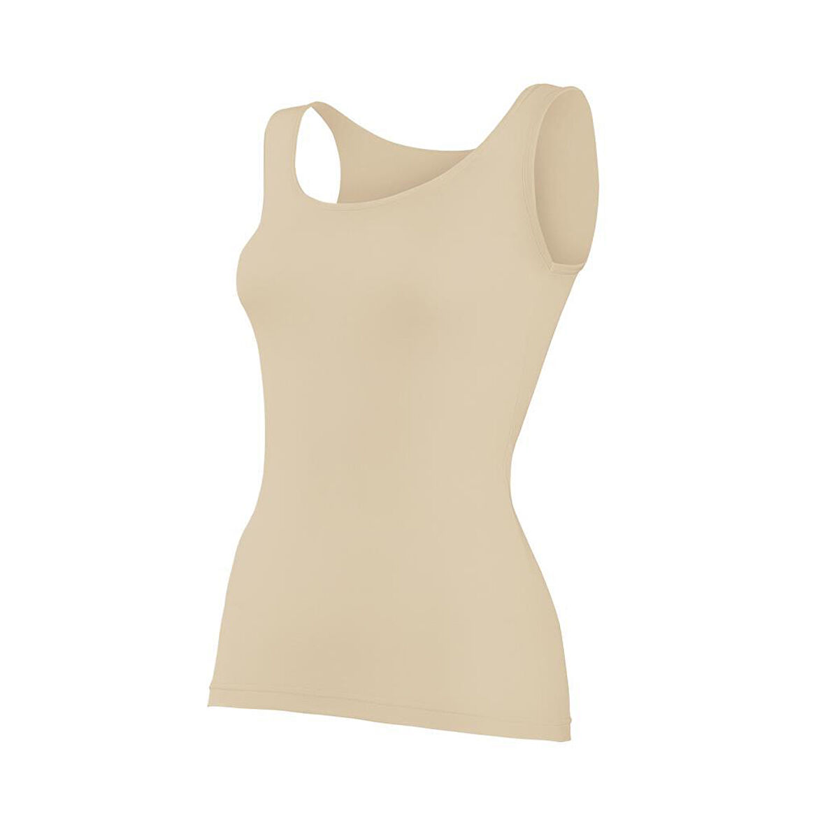 3 Adet Yıldız Kadın Likralı Biyeli Geniş Askılı Atlet Ten 2177