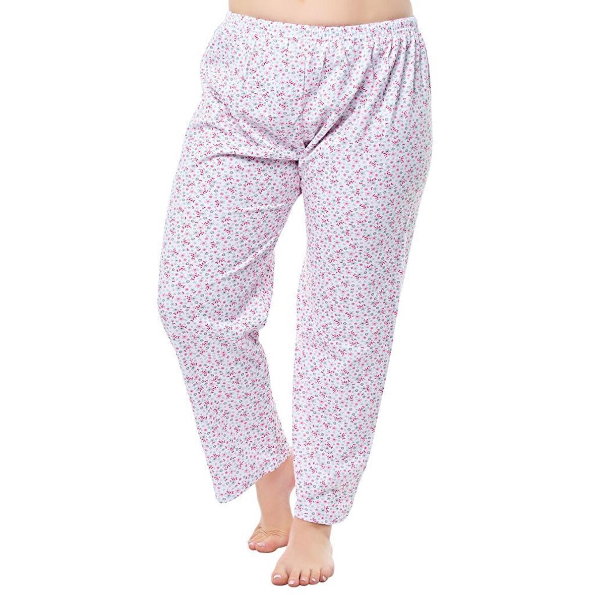 Seher Yıldız Bayan Desenli Uzun Pijama Altı Anne Pijama Altı 020