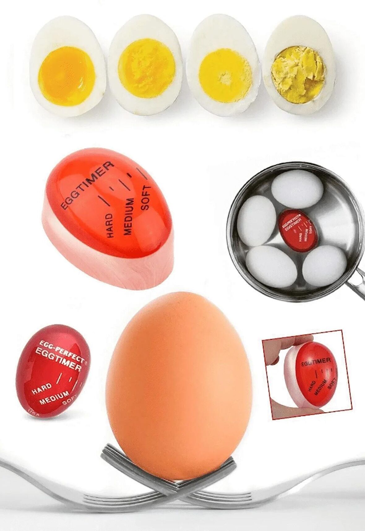 Yumurta Zamanlayıcı Egg Timer Pişirme Haşlama Süresi Aparatı Zaman Ayarlama Göstergesi