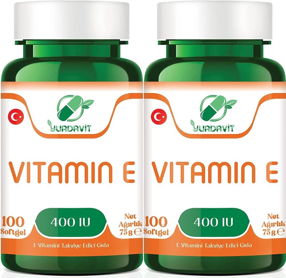 Yurdavit E Vitamini 400 IU 2x100 Softgel Vitamin E 