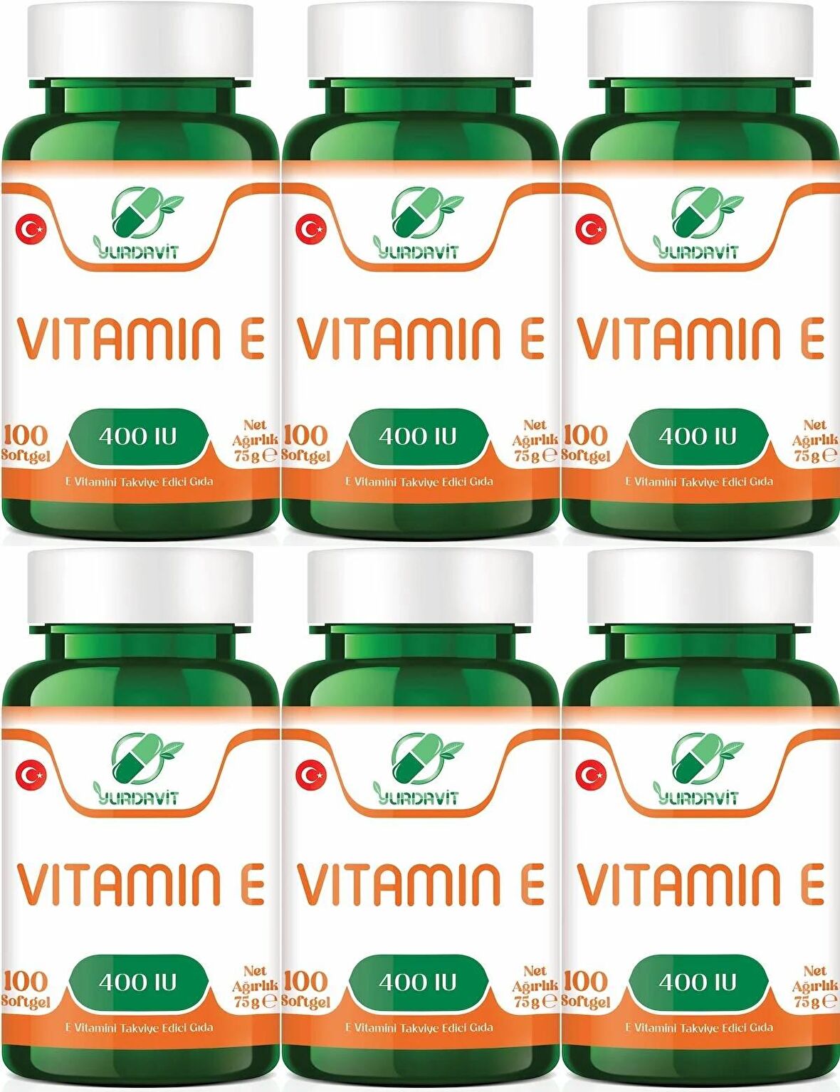 Yurdavit Vitamin E 400 IU 6x100 Softgel E Vitamini