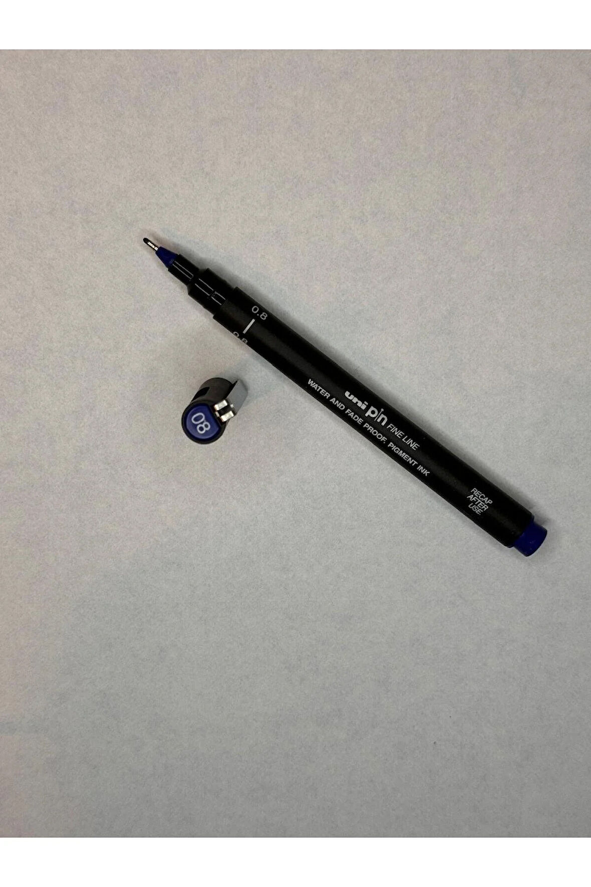 Uni-ball 0,8 mm Mavi Teknik Çizim Kalemi (3 Adet)