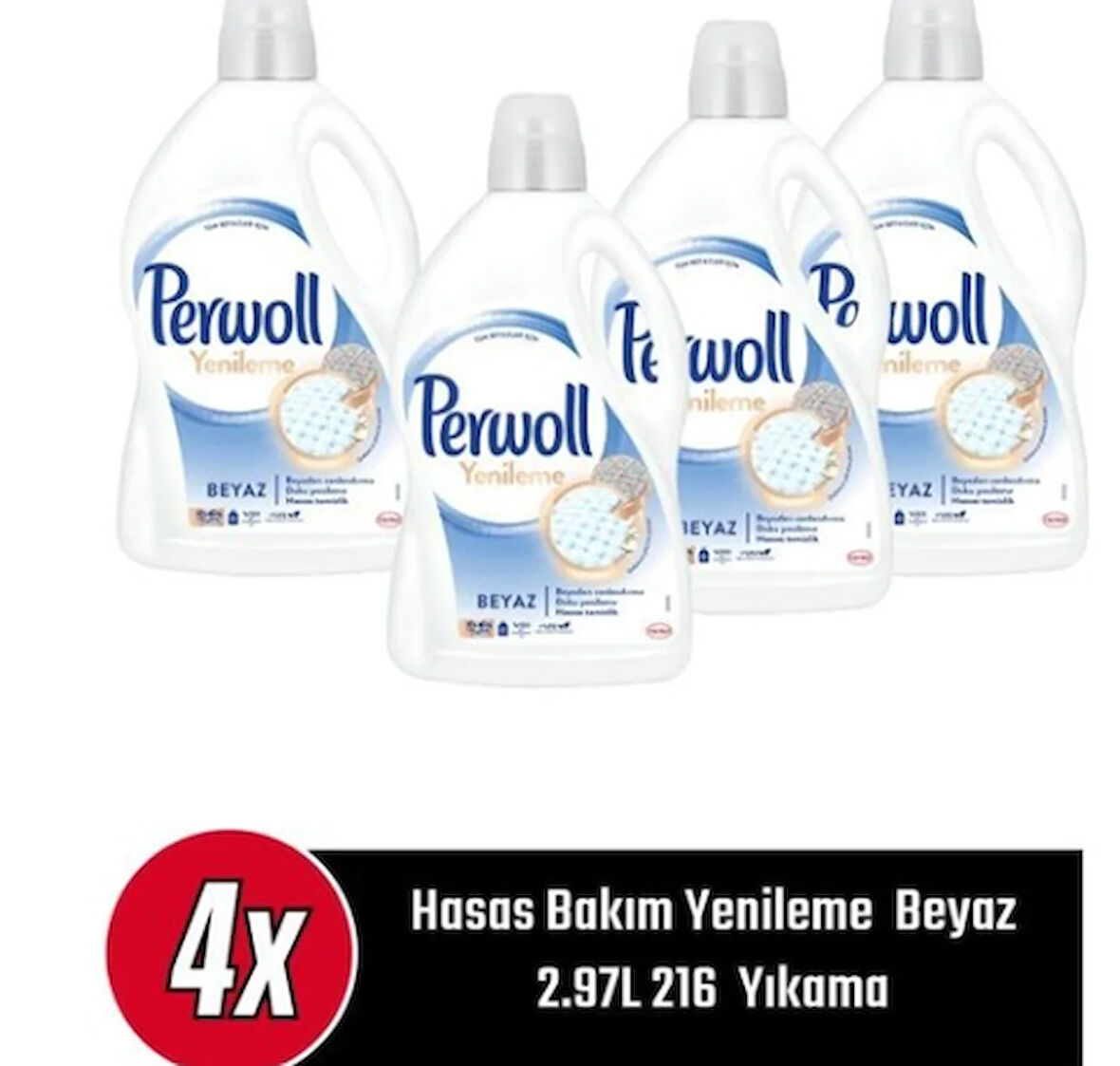 Perwoll Hasas Yenileme Beyaz 4x 2.97L 216 Yıkama