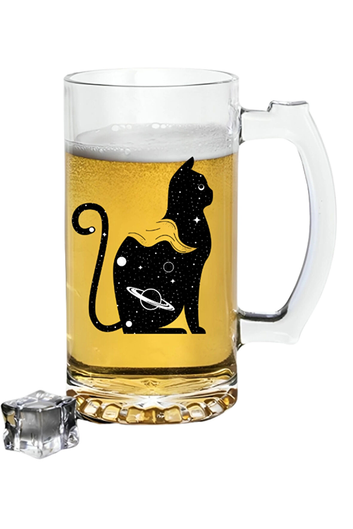 Kedi Baskılı Bira Bardağı - Bira Bardak