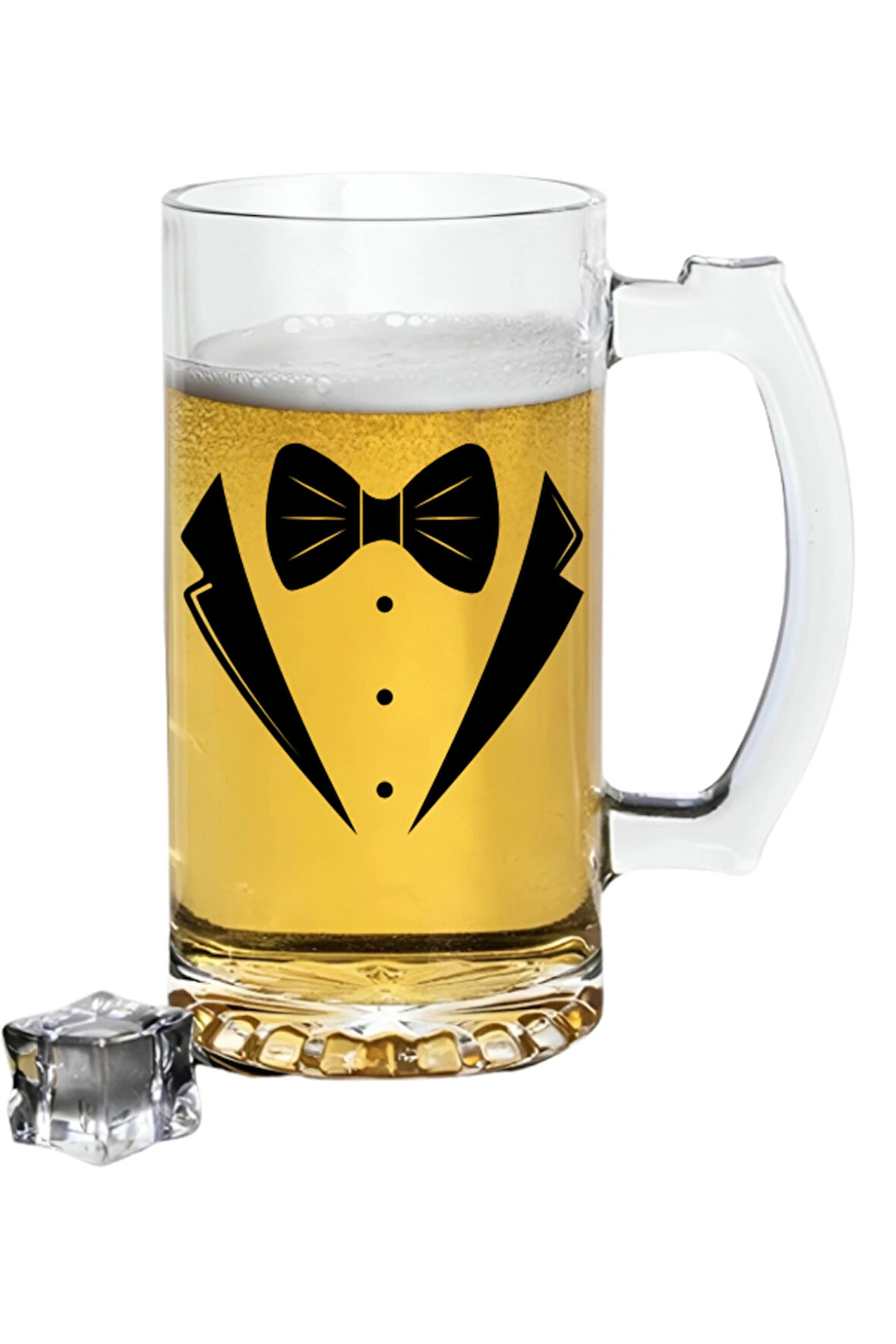 Papyonlu Baskılı Bira Bardağı - Bira Bardağı