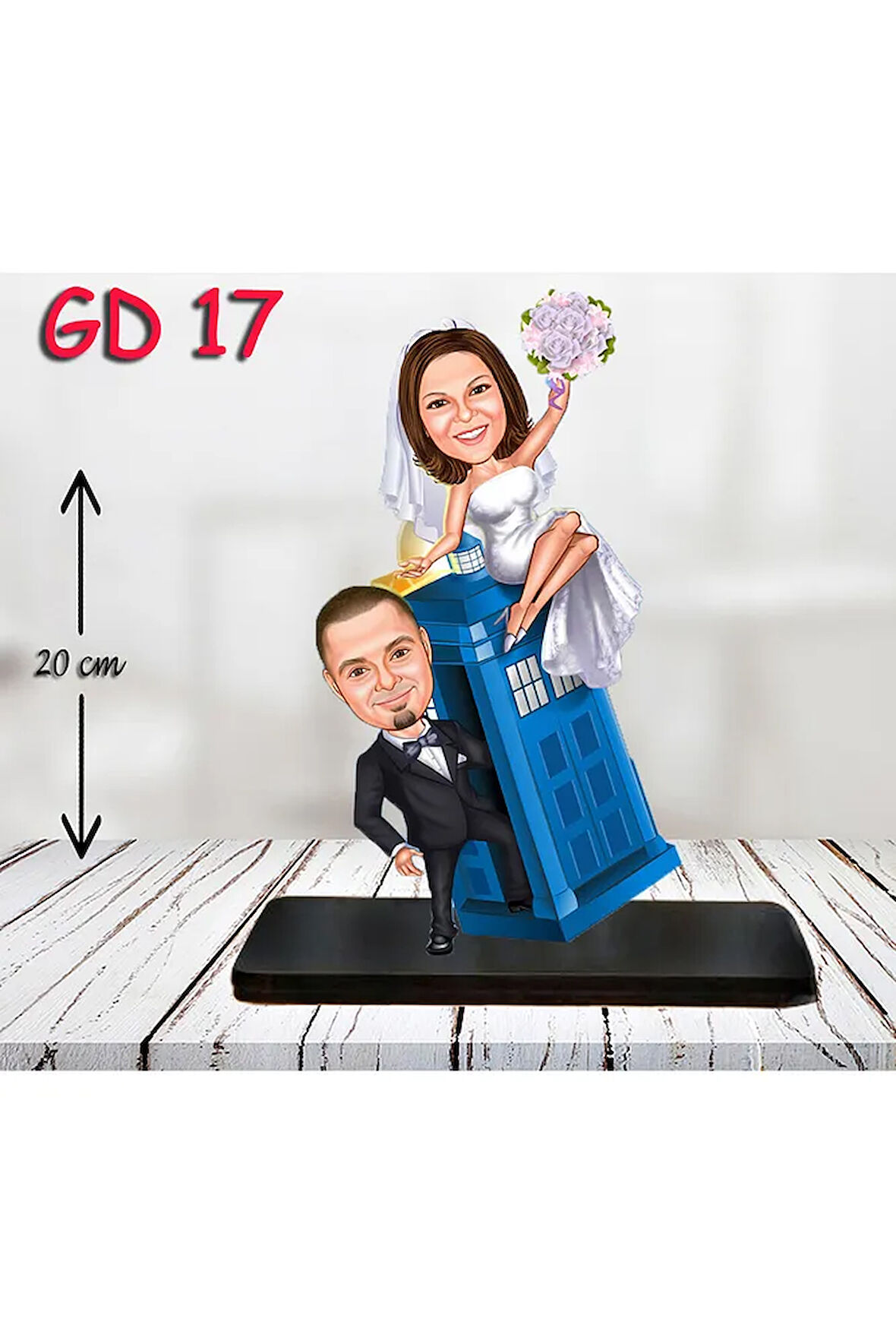 Kişiye Özel Ahşap Biblo - Düğün Biblo 8 ( 3D Biblo )
